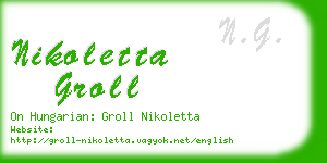 nikoletta groll business card